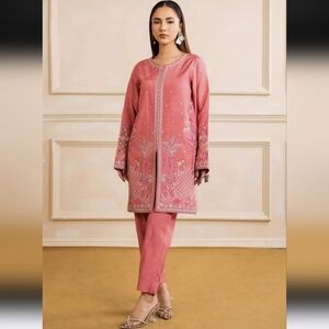 MARINA Pink Embroidered Kurta